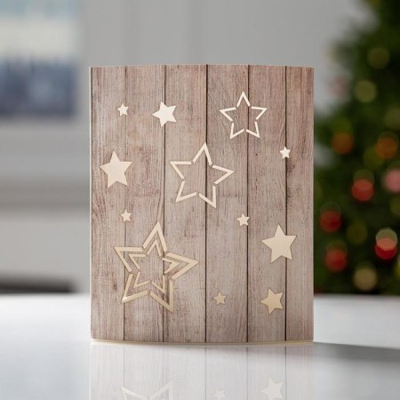 LED figure "Stars" 13 × 16 × 5 cm, cardboard, battery AAX2 (not in the kit), glow warm white-1