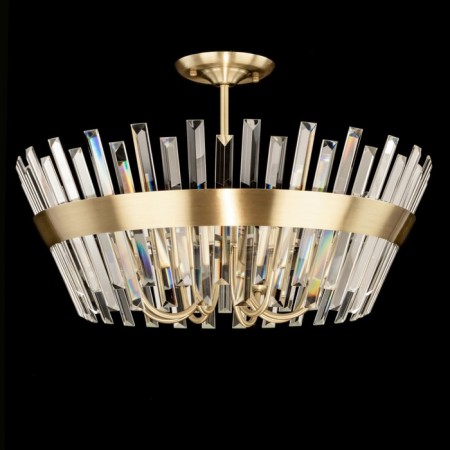 The lamp on the Citilux "Westeros" CL307183, 8x60W, E14, brown color-5