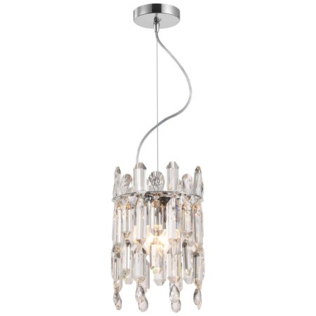 Suspension lamp Legacy 2xe14 40w, size 20x20x40-100 cm, color chromium-2