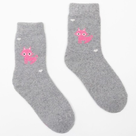 Children's woolen socks "cats", color mix, size 16-4