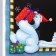 Decorative sticker "Bear with a gift" 30x38 cm