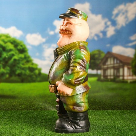 Garden figure "Hunter with a gun" 63x35x23cm-4