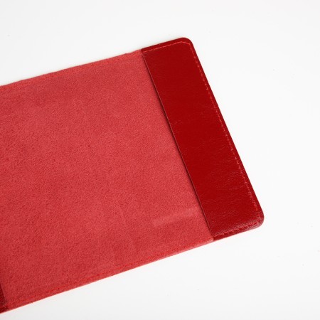 Cover for passport, Textura, red color-5