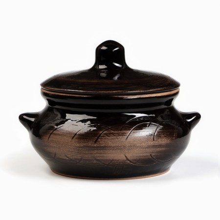 Ceramic pot for baking "Tarnet" 0.5l / 13x9.5cm, old man