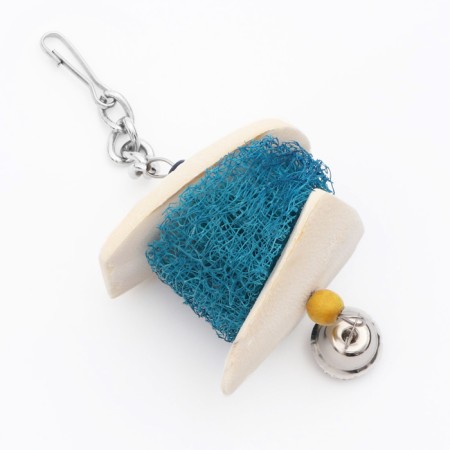 A toy with a karakatitsa carapace, lufoi and bell, 15 x 5 cm, blue-4