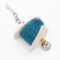 A toy with a karakatitsa carapace, lufoi and bell, 15 x 5 cm, blue