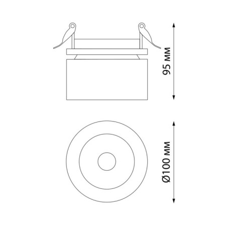 Lamp-Opot built-in LED Groda IP20 LED 25W 4000K 2200LM-2