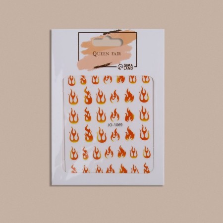 Nail stickers "Lights", yellow/orange color-1