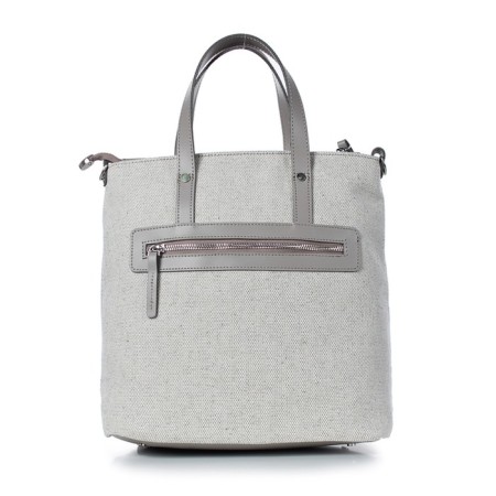 Female bag, textile material/genuine leather 280x295x140 cm, beige/Serbezh-2
