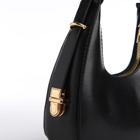 Women's bag with lightning, black color-3