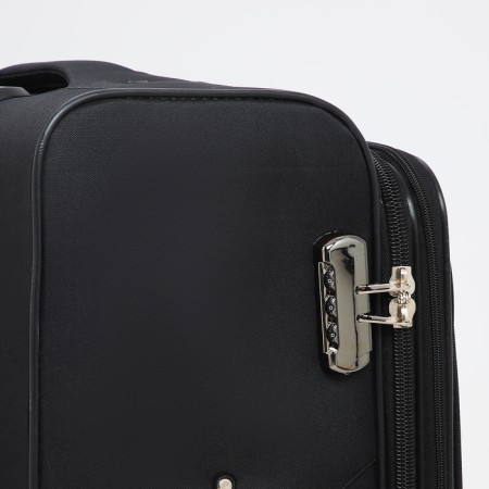 Big suitcase 28 ", a lightning department, code castle, 3 wheels, 2 outer pockets, black color-4