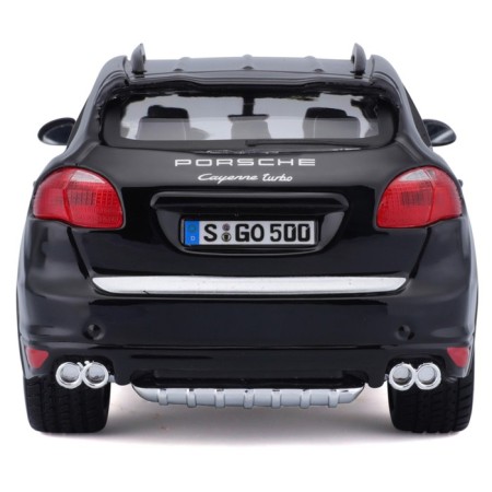 BBURAGO Porsche Cayenne Turbo, Die-Cast, 1:24, opening doors, black color.-6