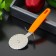 Knife for pizza and dough the orange, 19 cm, ribbed, orange color