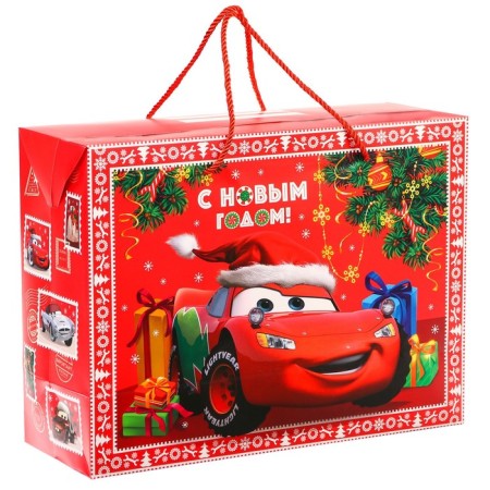 Gift package "New Year" 40x30x15 cm, cars-3
