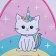 Baby backpack for girls Kitty Unicorn, 23x20.5 cm