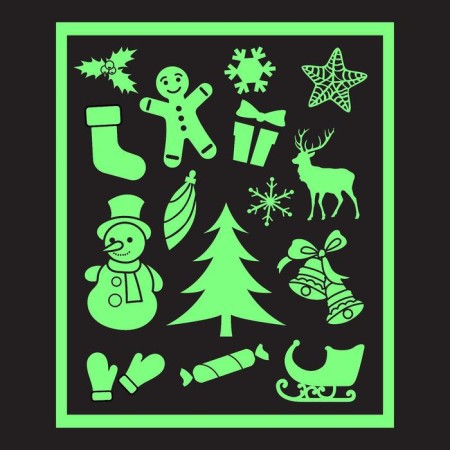 A set of cards for drawing by light "New Year", 5 pcs-2