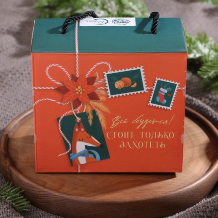 Ceramic set “everything will come true”: a circle of 350 ml, a spoon, green color-5