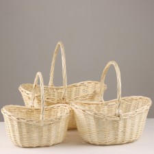 Camping of baskets, 42x33x20x15/41 cm, 36x27x18x13/36 cm, 30x21x16x12/31 cm, willow