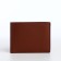 Male purse without fastening, department for cards, coins, brown color