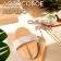 Massage brush made of natural bristles, with a handle, smooth