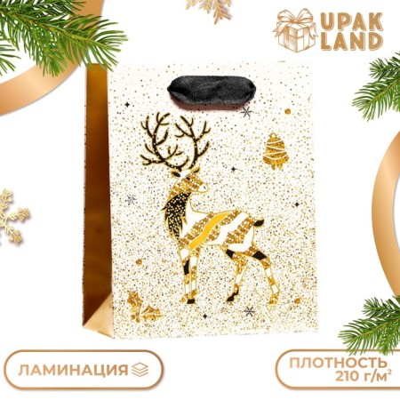 Laminated "Magic Deer" package 11.5 x 14.5 x 6 cm