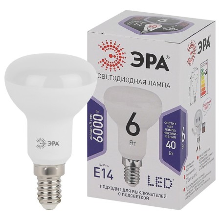 LED LED era Standard "Reflector", 6 W, E14, 480 lm, 6000k, glow cold white-1