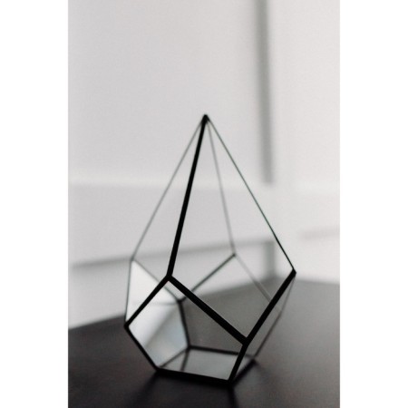 Florarium "Drop narrow", copper seams-4