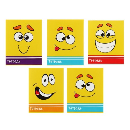 Notebook of 48 sheets in Calligrata Smiley, cover coated cardboard, offset block, mix-3