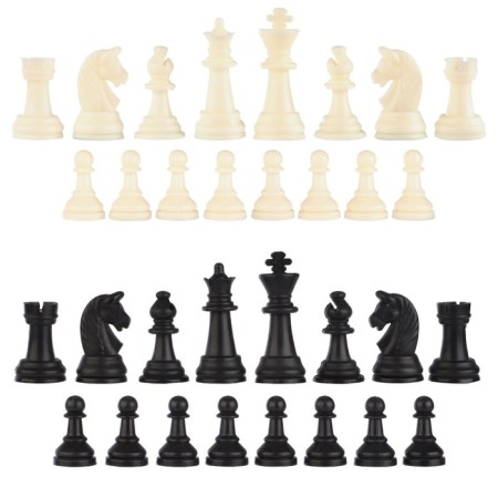 Chess figures, plastic, King H-6.2 cm, pawn H-3 cm-2