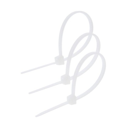 Clot of nylon plastic tundra krep, for screed, 2.5x100 mm, white, in units. 100 pieces-3