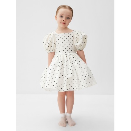 Dress Children's Minaku: Partydress, white color, height 110 cm-7