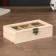 Casket Wood for painting for trifles with a glass insert 17x10x4.5 cm