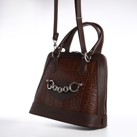 Female Bag Textura, Tout, Middle Size, Brown color-4