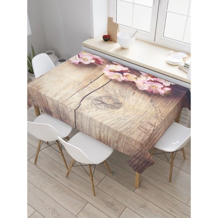 Tables on the table "Cherry flowers", rectangular, oxford, size 145x180 cm