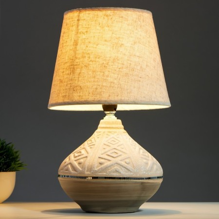 HELP lamp 16737/1wt E14 40W white-gray H.33cm Risalux-1