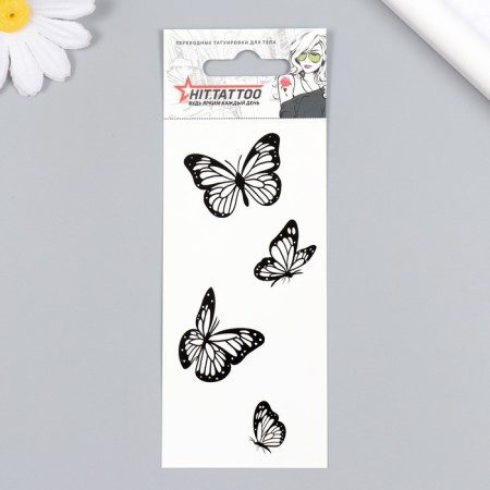 Tattoo on the body "Butterflies" 5.6x12 cm