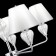 Suspended EVOLUCE lamp. Sle107413-05. Dalida. 5x60 watts, E14, 65x65x41 cm, chromium color