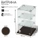 Desktop window, 2 shelves, 300 × 300 × 500, chipboard, glass color wenge