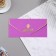 Envenue for money "for you!" Cutting, embossing, purple background, 9.3x19 cm