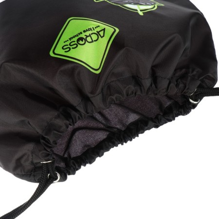 School backpack 40x33x15cm, ergonomic back, Across 410, gray/green-13