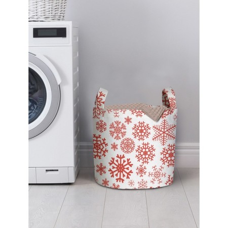 Basket for storing things "Snowflakes in winter", size 35x35 cm
