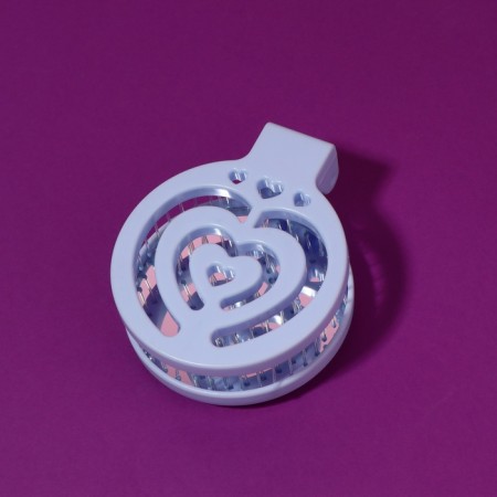 The comb is massage, folding, with a mirror, d = 6.6 cm, the color of the blue-4