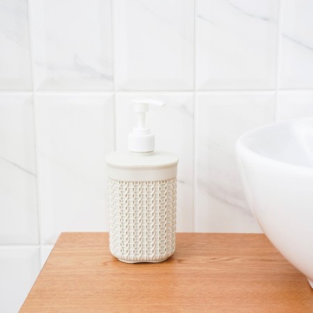 Lapal dispenser "Knitting", 500 ml, color white rattan-10