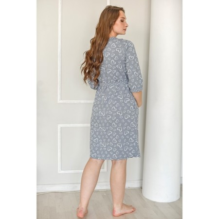 Female set (shirt/robe) for pregnant women, gray color, size 52-10