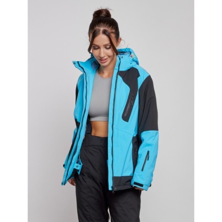 Ski jacket female, size 58, blue color-8
