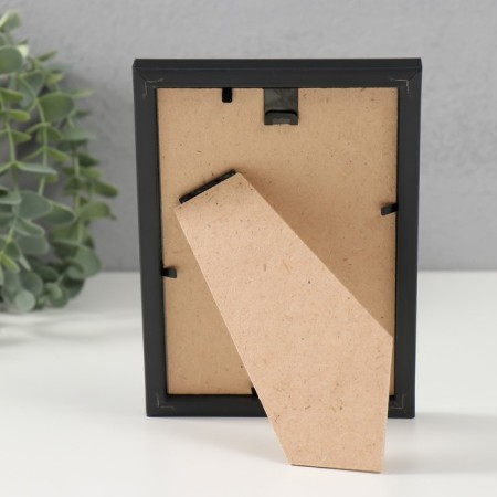 Photo frame Plastic "Mira" 10x15 cm, 636477 Black with silver (plastic screen)-3