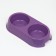Double plastic bowl 29.5 x 16.5 x 5 cm, purple