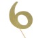 Topper in the cake "6", color gold