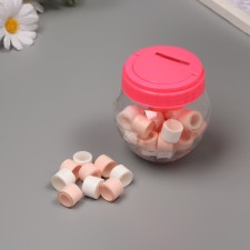 Sticky tape plastic in the jar 