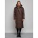 Coat insulated winter female, size 48, color dark brown